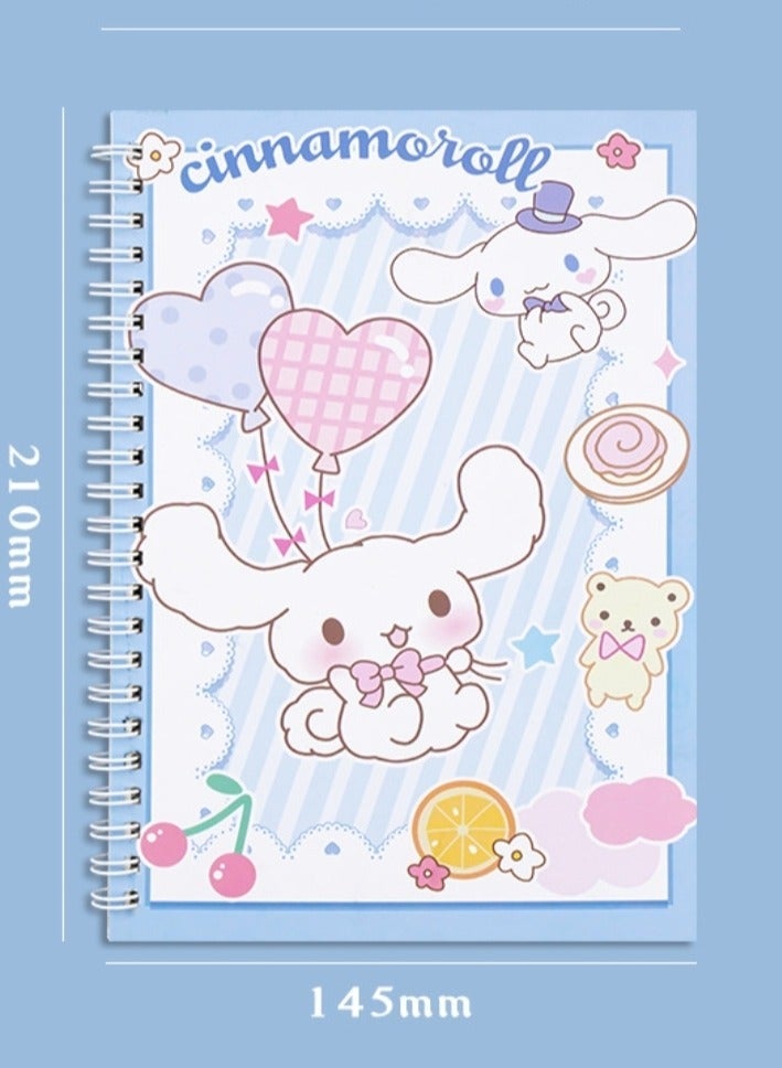 Cinnamoroll مجموعة اللوازم المدرسية Cinnamoroll Anime لطيف ، مجموعة القرطاسية Kawaii ل ، أقلام Rollerball ، حالة قلم رصاص ، دفتر ملاحظات ، ملاحظات لزجة - Image 2
